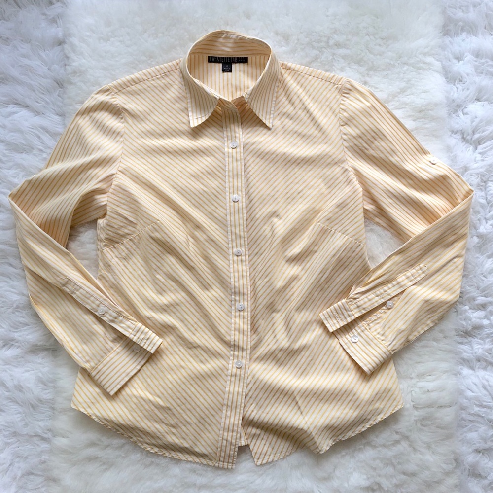 LAFAYETTE148 New York Long Sleeved Shirt Sz 4 - Picture 2 of 8